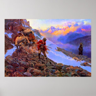 Whose Meat Man vs Grizzly Charles Marion Russell Poster