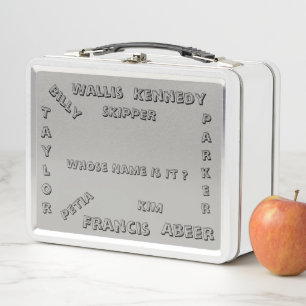 Whose Name Is It ? Metal Lunchbox bY MMetropolim