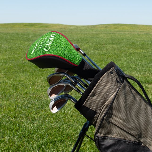 Whose Your Caddy Golf Lover Theme Party Driver Head Cover (In Situ)