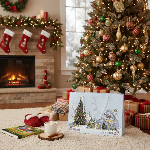 Whoville Christmas Tree Contest Large Gift Bag