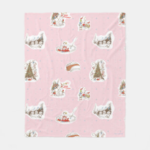 Whoville Christmas Vignette Pattern Fleece Blanket