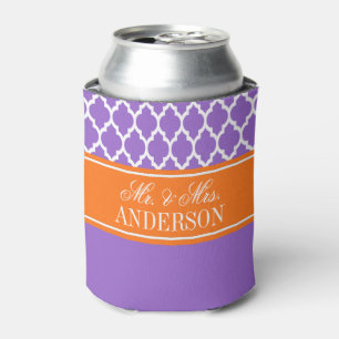 Wht Moroccan #4 CB Pumpkin Name Wedding Can Cooler