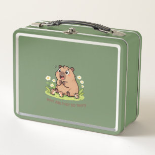 Why Are They So Tiny Capybara & Friends Kids Shirt Metal Lunch Box