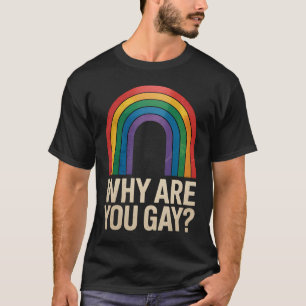 Why Are You Gay Funny Rainbow LGBTQ Pride Ally T-Shirt