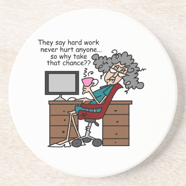Why Chance Hard Work Humour Coaster (Front)