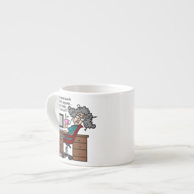 Why Chance Hard Work Humour Espresso Cup (Front Left)