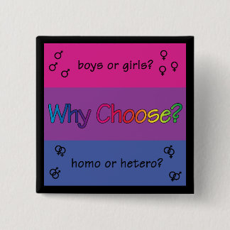 Why Choose? 15 Cm Square Badge