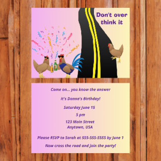 “Why Did the Chicken Cross the Road?” Invitation