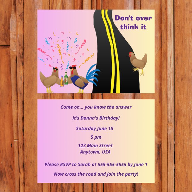 “Why Did the Chicken Cross the Road?” Invitation (Creator Uploaded)