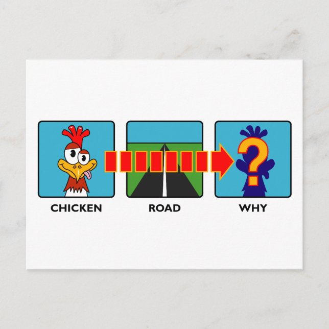 Why Did The Chicken? Postcard (Front)