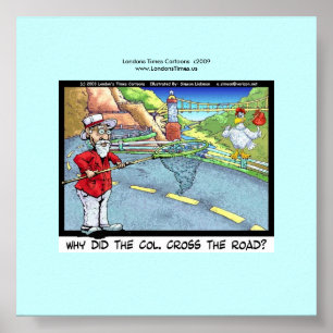 Why Didn't Chicken Cross Road? Funny Canvas Print