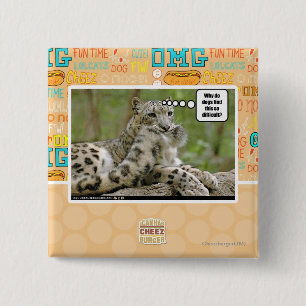 Why do dogs find this so difficult? 15 cm square badge