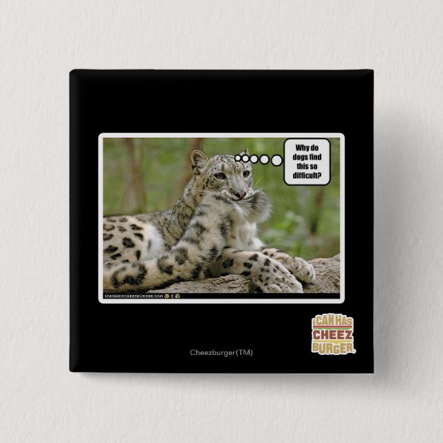 Why do dogs find this so difficult? 15 cm square badge (Front)