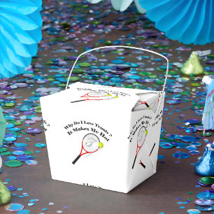 Why do I love tennis.It makes me hot Favour Box