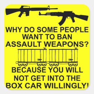 Why Do Some People Want To Ban Assault Weapons Square Sticker