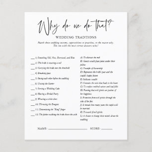 Why Do We Do That Bridal Shower Game