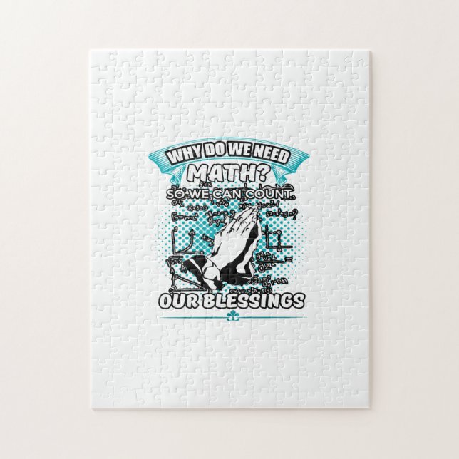 why do we need math so we can count our blessings jigsaw puzzle (Vertical)