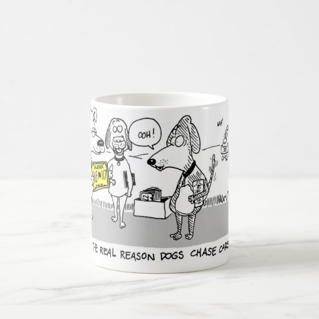 Why Dogs Chase Cars Coffee Mug (Center)