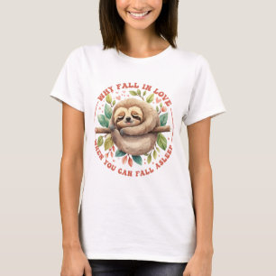 Why Fall in Love Fall Asleep Valentines Funny T-Shirt