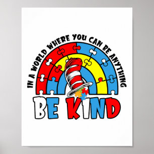 Why Fit In Doctor Teacher Cat In Hat Cool Autism A Poster