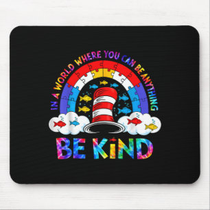 Why Fit in Doctor Teacher Cat in Hat Cool Autism Mouse Pad