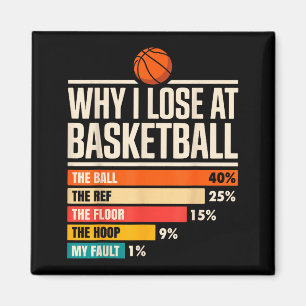 Why I Always Miss Funny Chart Basketball Hoop Magnet