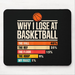 Why I Always Miss Funny Chart Basketball Hoop  Mouse Pad