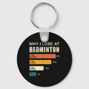 Why I Lose At Badminton The Racket Court Key Ring