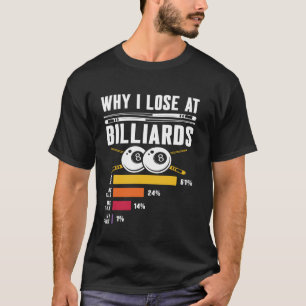 Why I Lose At Billiards Pool Player T-Shirt