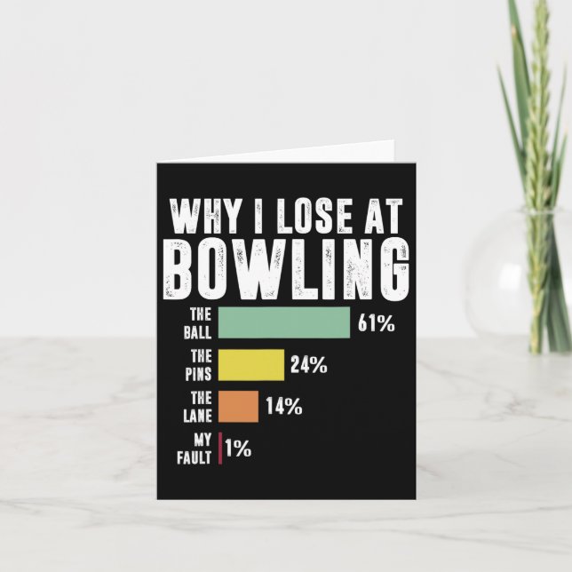 Why I Lose At Bowling 1  Card (Front)