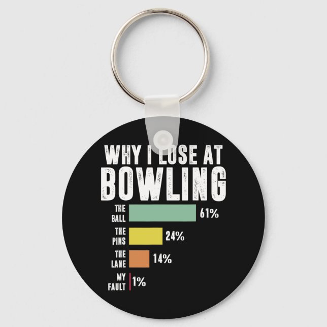 Why I Lose At Bowling 1  Key Ring (Front)