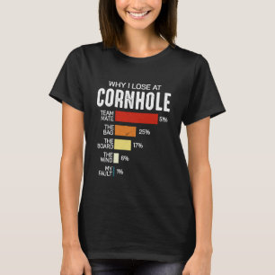 Why I Lose at Cornhole Funny Cornhole Excuses Play T-Shirt
