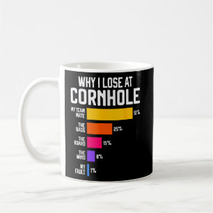 Why I Lose at Cornhole Humour Toss Like a Boss Coffee Mug