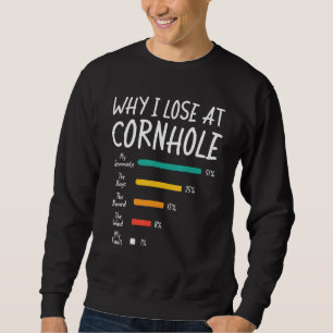 Why I Lose At Cornhole My Teammate 51 The Bags 25 Sweatshirt