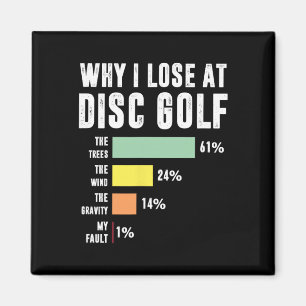 Why I Lose At Disc Golf, Funny Frolf Player Magnet
