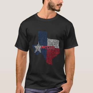 Why I Love Texas Typographic Design T-Shirt