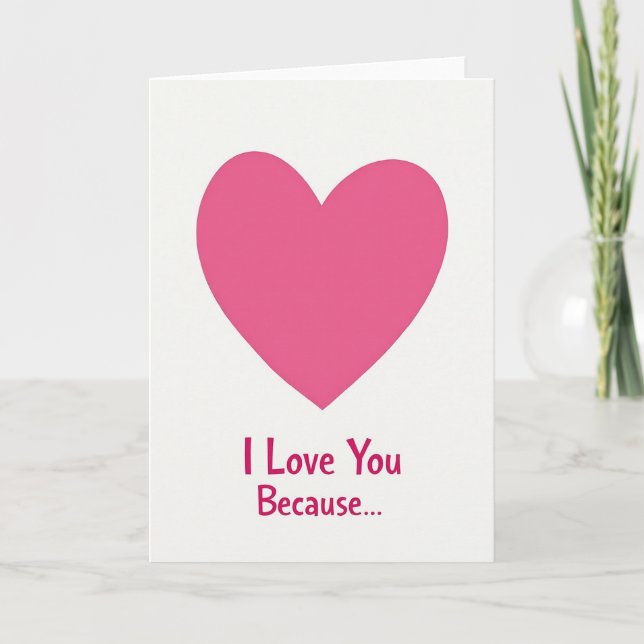 Why I Love You Card (Front)