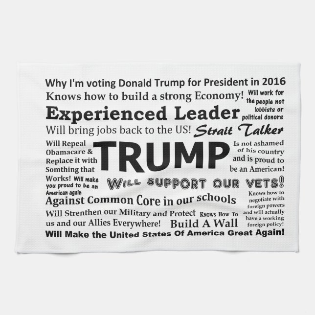 Why I'm voting for Donald Trump Tea Towel (Horizontal)