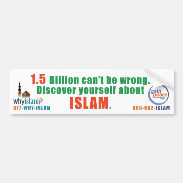 why-islam-bumper bumper sticker (Front)