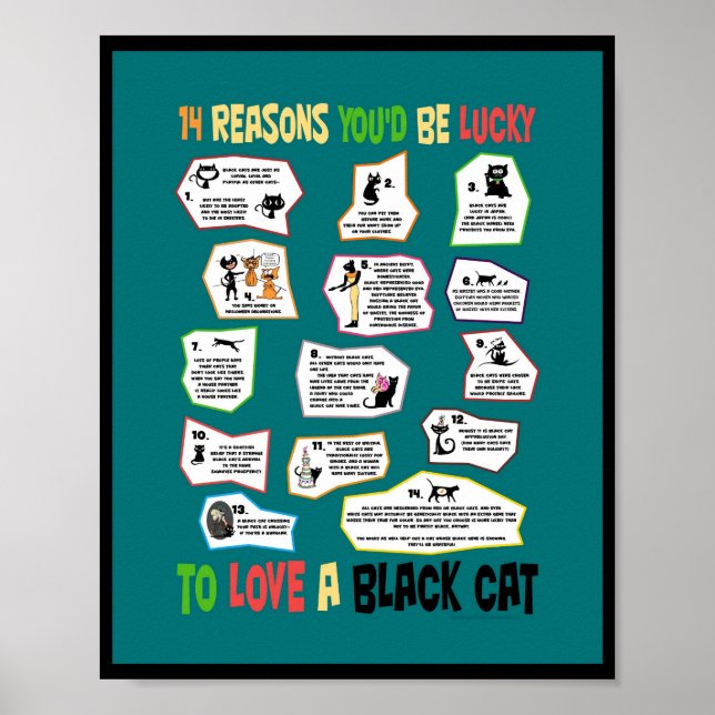 Why it's Lucky to Love a Black Cat Poster (Front)