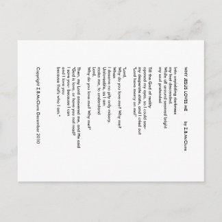 WHY JESUS LOVES ME  - Postcard
