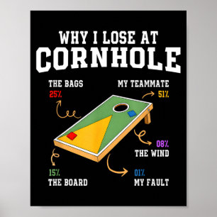 Why Lose At Cornhole Funny Toss Cornhole Graphic Poster