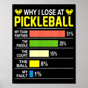 Why lose at pickleball funny pickle ball women men poster