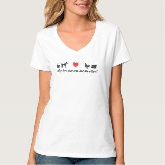 Why love one and eat the other? Vegan Customisable T-Shirt