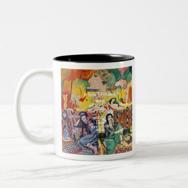 Why Matisse paintings are so different Two-Tone Coffee Mug (Left)