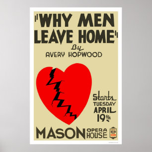 Why Men Leave Home 1938 WPA Poster