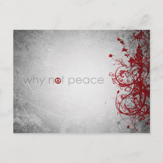 why not peace - english postcard