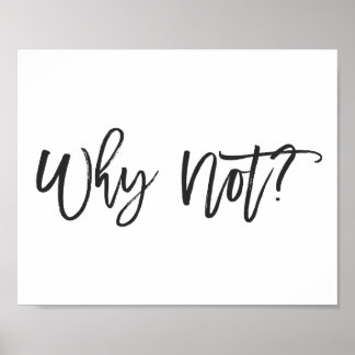 Why Not? Typography Poster