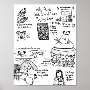 Why People Think I'm A Crazy Pug Lady Poster