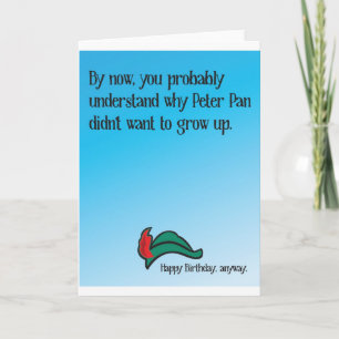 Why Peter Pan didn't want to grow Card